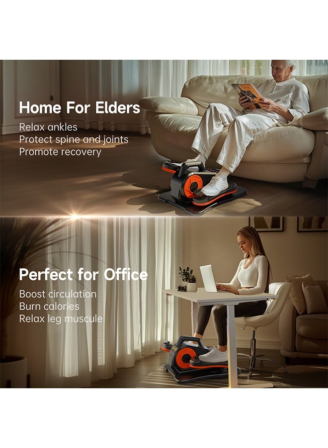 هاهاهاي جهاز المشي الكهربائي، جهاز تمارين الساقين، جهاز تدريب إعادة تأهيل كبار السن، جهاز تمارين الساقين بدواسة القدم، هادئ ومحمول، جهاز إعادة تأهيل السكتة الدماغية والشلل النصفي، جهاز المشي البيضاوي مع جهاز تحكم عن بعد و 12 سرعة قابلة للتعديل - Image 5