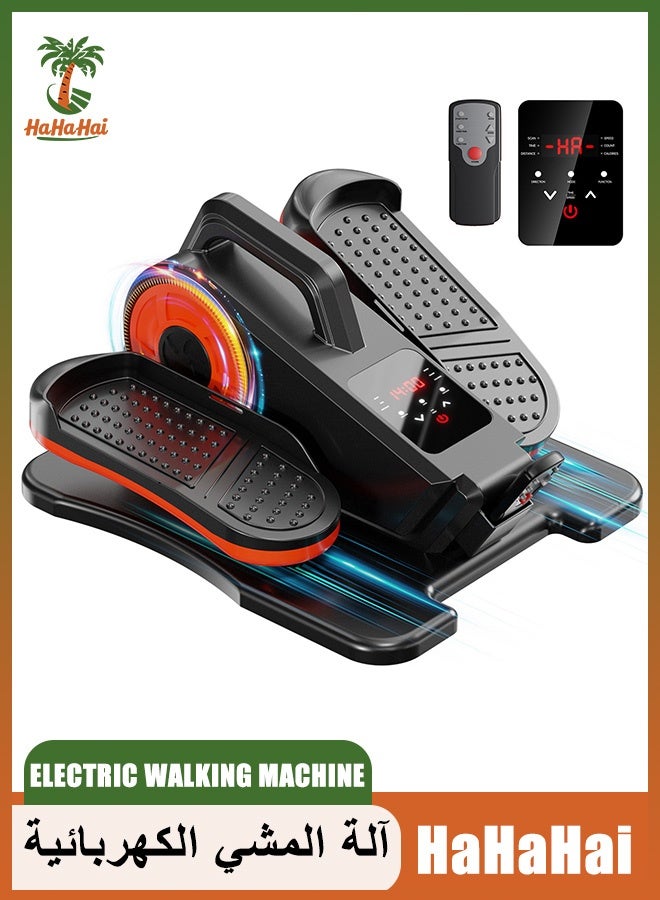هاهاهاي جهاز المشي الكهربائي، جهاز تمارين الساقين، جهاز تدريب إعادة تأهيل كبار السن، جهاز تمارين الساقين بدواسة القدم، هادئ ومحمول، جهاز إعادة تأهيل السكتة الدماغية والشلل النصفي، جهاز المشي البيضاوي مع جهاز تحكم عن بعد و 12 سرعة قابلة للتعديل - Image 1