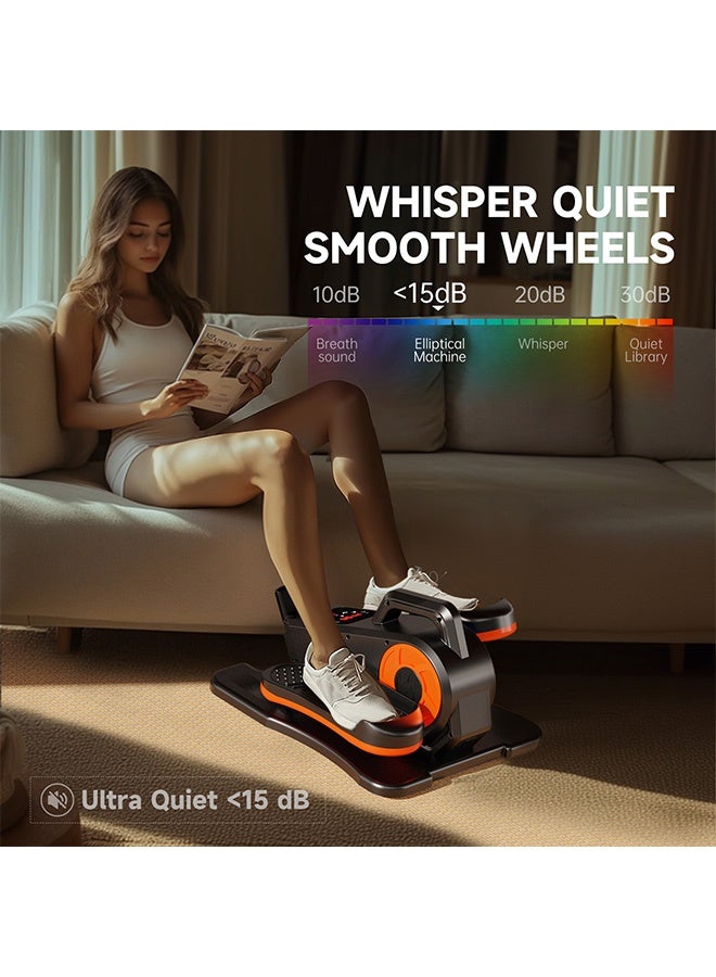 هاهاهاي جهاز المشي الكهربائي، جهاز تمارين الساقين، جهاز تدريب إعادة تأهيل كبار السن، جهاز تمارين الساقين بدواسة القدم، هادئ ومحمول، جهاز إعادة تأهيل السكتة الدماغية والشلل النصفي، جهاز المشي البيضاوي مع جهاز تحكم عن بعد و 12 سرعة قابلة للتعديل - Image 3