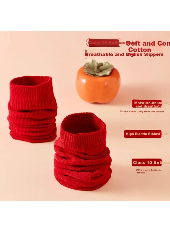 MIIOW Lucky Red Socks For Men And Women, Xinjiang Cotton, Wedding Celebration, Year Of The Horse, Men's Mid-calf Cotton Socks - Image 2