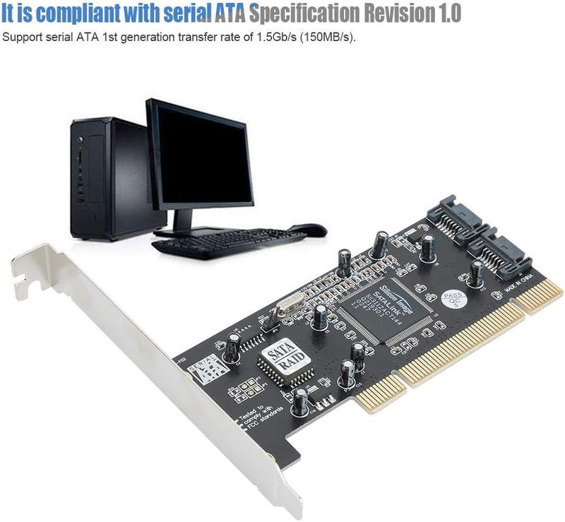 Wendry 2-Channel Array Card, PCI SATA150 Expansion Card, Supports 98SE/ME/NT4.0/2000/XP/Vista/Win7 (32/64 bit), Compatible with Hard Drive, SSD, Optical Drive - Image 5