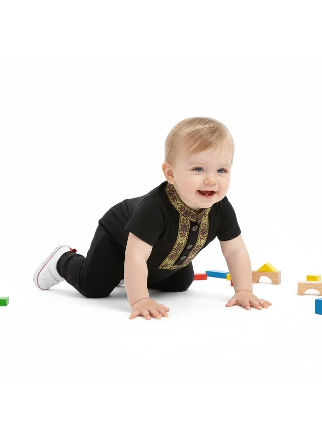 بامبيميسي ملابس أطفال تقليدية سوداء للمناسبات