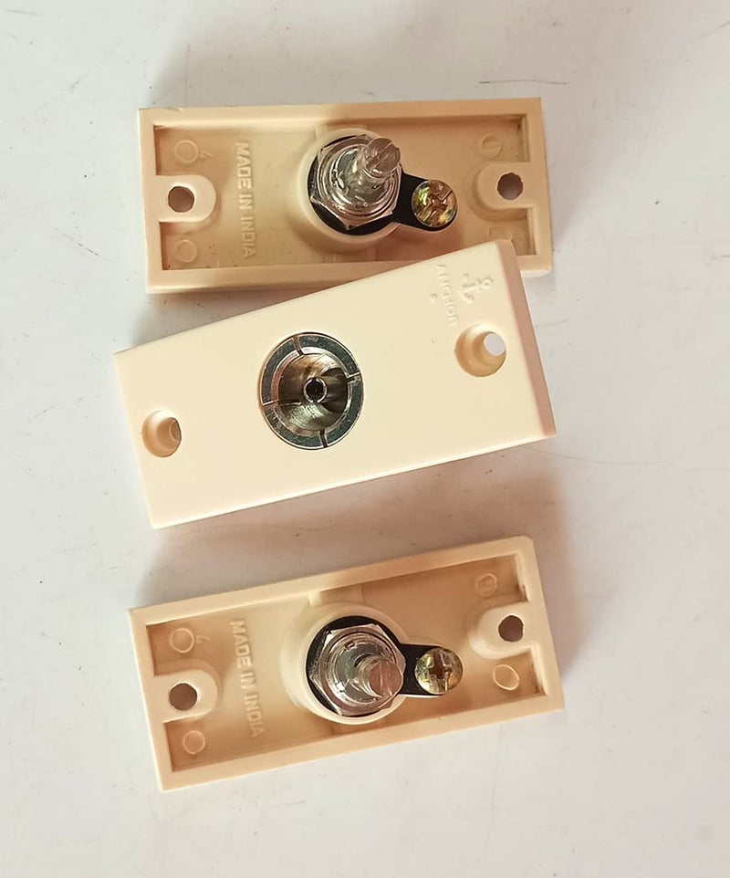 TV Socket Outlet with Grip 3 Pcs Off White  - Image 2