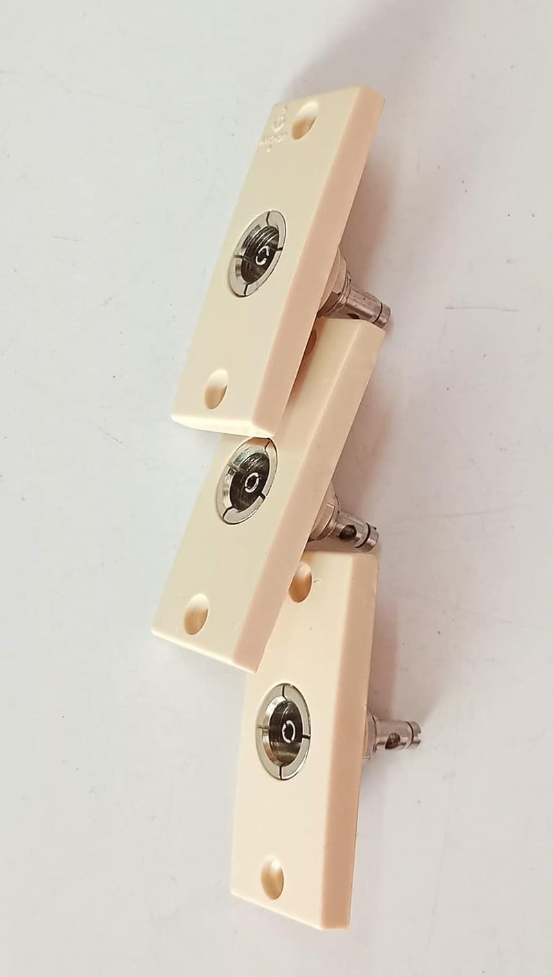 TV Socket Outlet with Grip 3 Pcs Off White  - Image 1