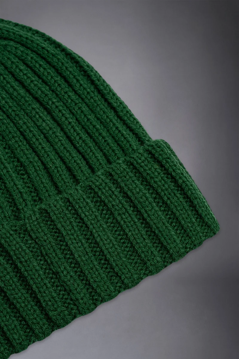 Doppelganger Green Men's ribbed cap - Grass Green for Men | Best Price UAE