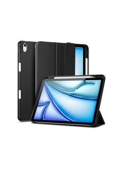 ESR for iPad Air 11 Inch Case M2(2024), iPad Air 6th/5th/4th Gen (2024/2022/2020) with Pencil Holder, Trifold Stand Case with Flexible Back, Auto Sleep and Wake, Rebound Series, Black