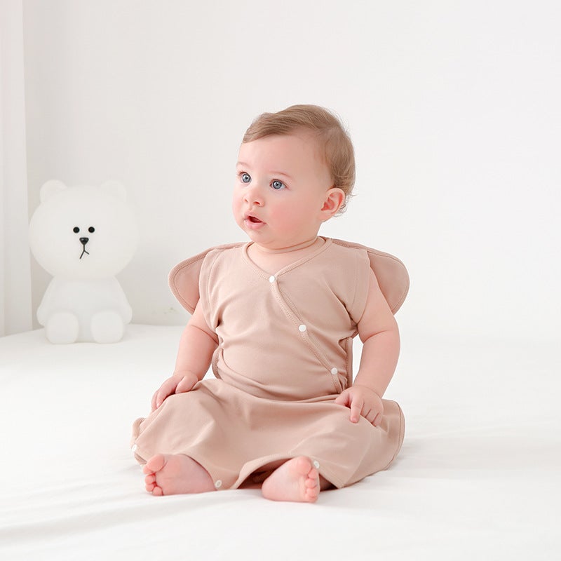 Newborn Baby Sleeping Bag Anti-startle Pure Cotton Surrender Swaddling Spring and Summer Newborn Baby Boys and Girls Anti-kick Quilt Dual-purpose - Image 3