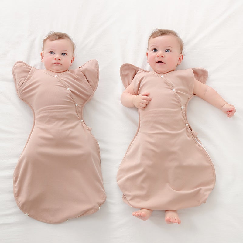 Newborn Baby Sleeping Bag Anti-startle Pure Cotton Surrender Swaddling Spring and Summer Newborn Baby Boys and Girls Anti-kick Quilt Dual-purpose - Image 2