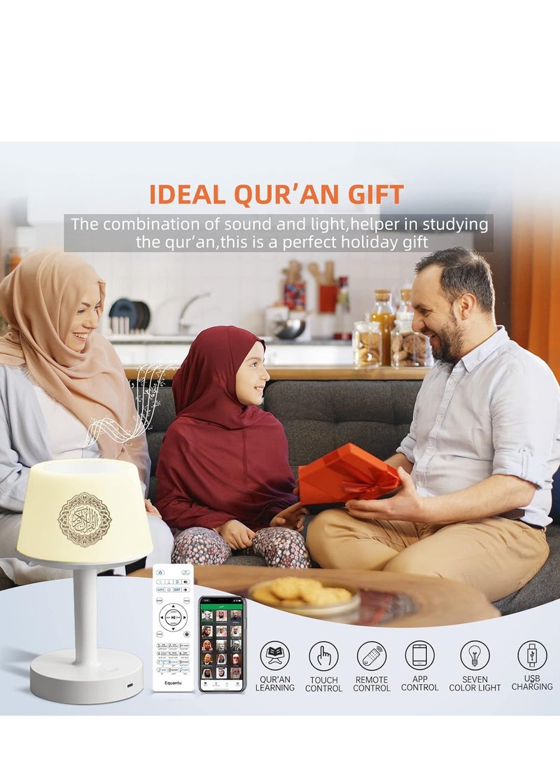 Table Lamp Quran Speaker,Muslim Bluetooth Speaker,Digital Speaker with Remote&Mobile App Night Light Desk Lamp for Kids - Image 3