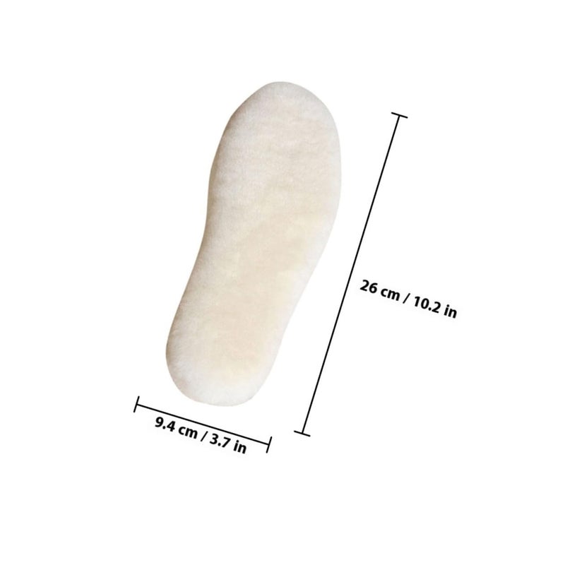 Winter Thermal Insulated Boot Insoles Fuzzy Fluffy Sheepskin For Men Size 41 - Image 3