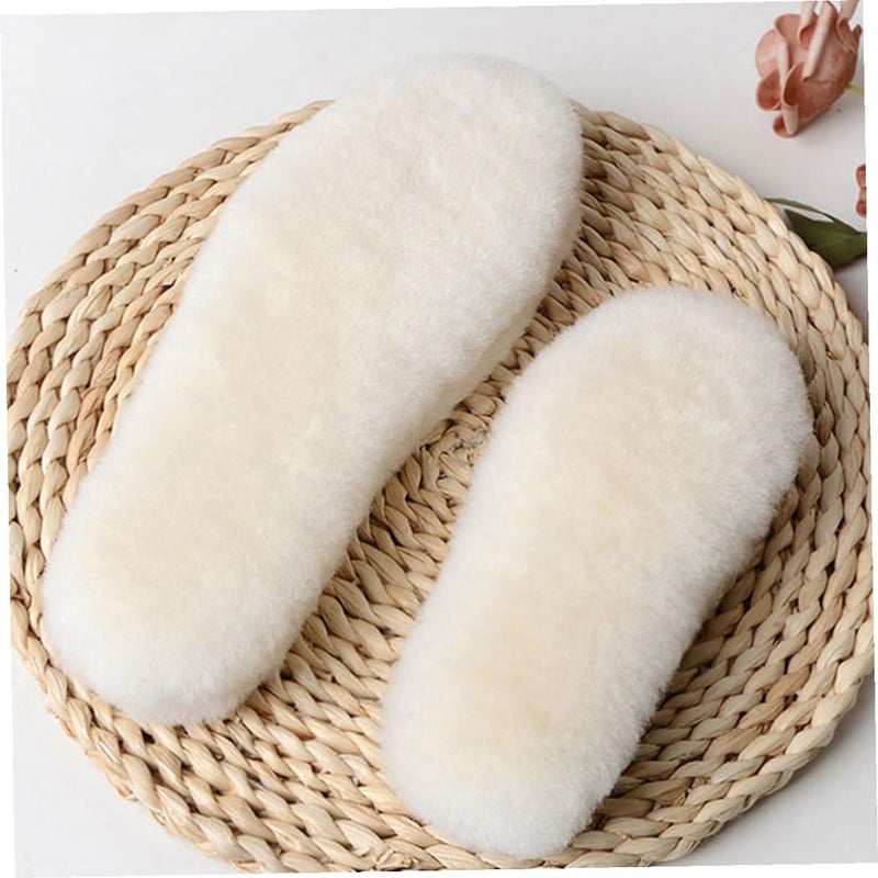 Winter Thermal Insulated Boot Insoles Fuzzy Fluffy Sheepskin For Men Size 41 - Image 5