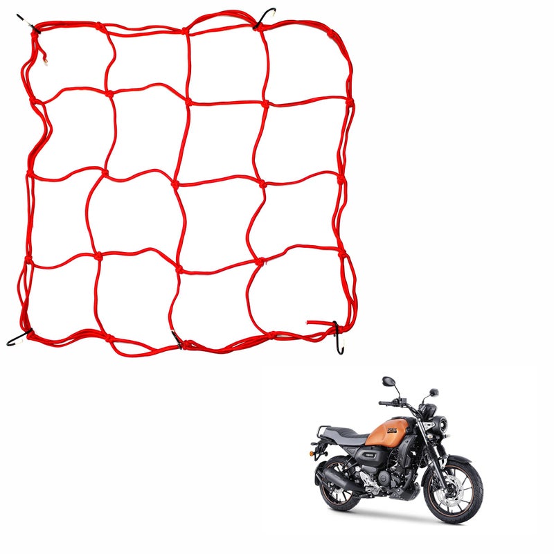 Asryd Universal Bungee Cargo Luggage Net Holder for Bike and Motorcycle - Strong and Elastic 30 x 30cm Mesh Rope Straps for Holding Bags, Helmet or Box for Bike Yamaha FZ X (1.Pcs) - Image 5