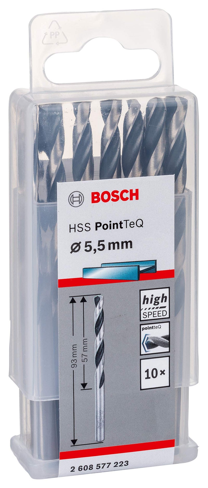 Bosch Professional, Metal Drill Bit, HSS Pointteq, With DIN 338 Standards, Diameter 5.5mm & Working Length 57mm, Pack Of 10 - Image 3