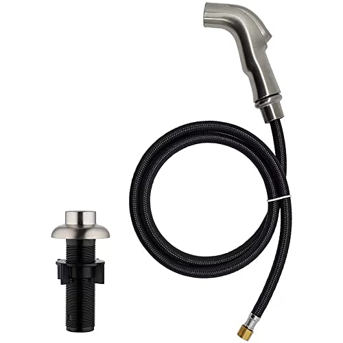 Houtingmaan Brushed Nickel Kitchen Sink Sprayer Replacement with Hose and Holder - Side Sprayer for Faucet - Image 1