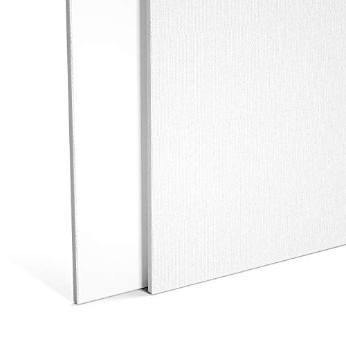 GOTIDEAL Canvases for Painting, 11x14 inch of 7, Professional Primed White Blank Flat Canvas Panels- 100% Cotton Artist Canvas Boards for Acrylics Painting, Oil Watercolor Tempera - Image 5