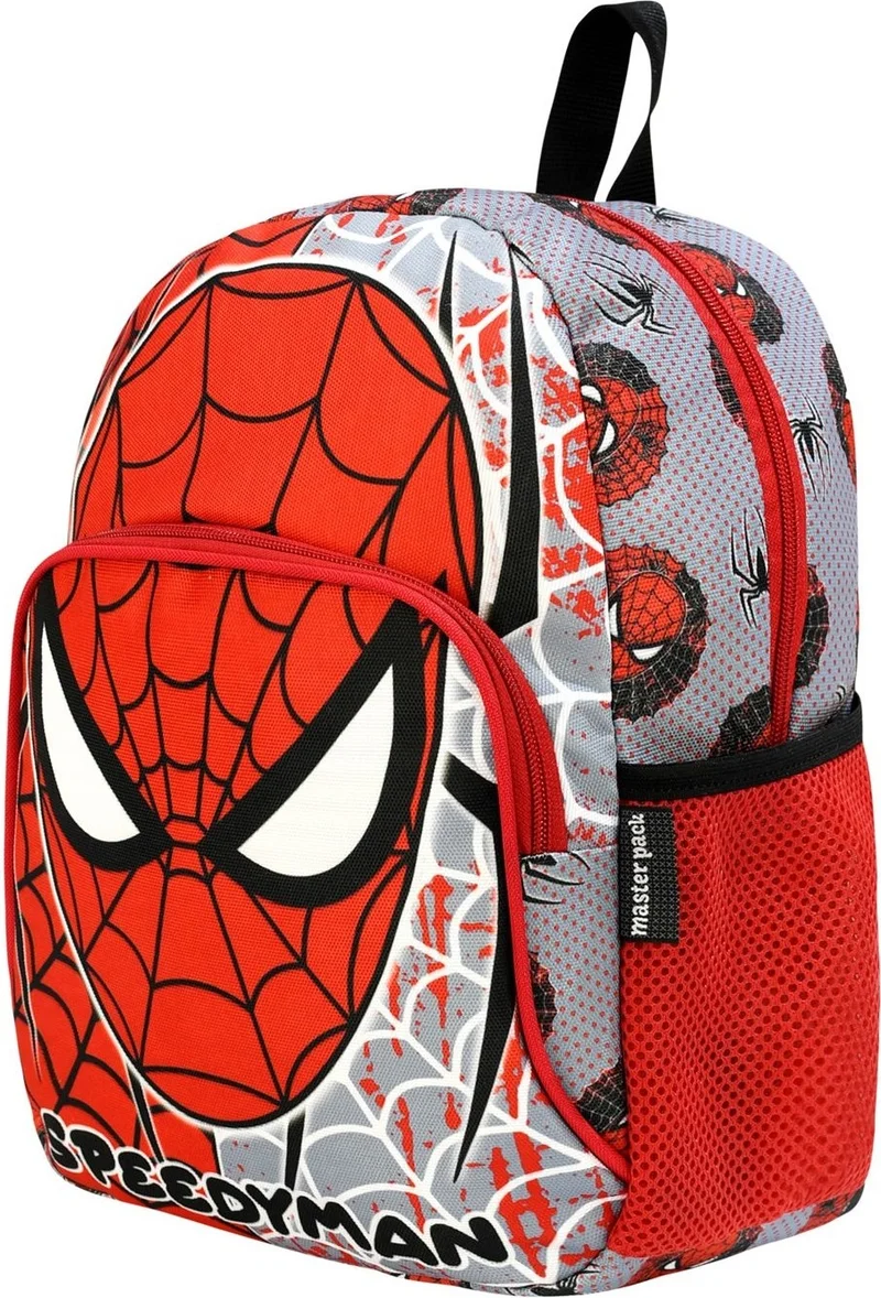 Esbuik New Season Speedy Spider Patterned Boys Kindergarten Nursery Backpack with Water Bottle Pocket