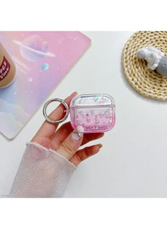 Case Cover For AirPods 3 Transparent Glitter Bluetooth Earphone Protective Case Pink