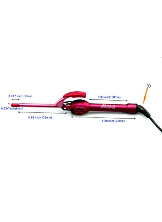 MBHAIR - In Curling Wand Hair Curler, Mbhair 3/8 Small Barrel Skinny Hair Curling Iron Wand Professional Super Tourmaline Ceramic Barrel Small Tongs For Short And Long Hair - Image 1