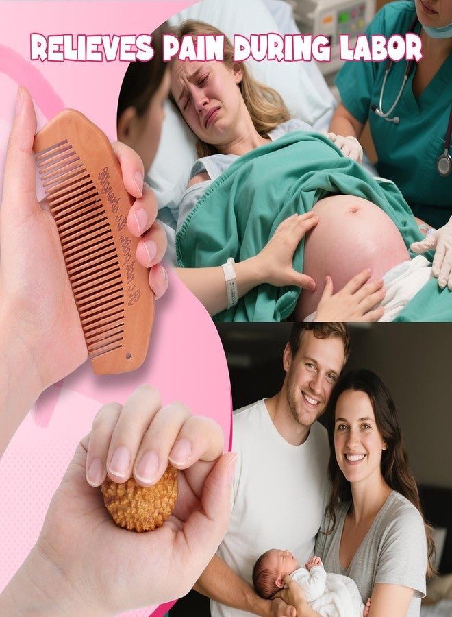 OAKDOLCHE Birth Comb & Acupressure Massage Ball Set for Women Labor and Delivery Essentials, Wooden Labor Comb Pregnancy Must Haves, Designed for Expectant Moms - Image 3