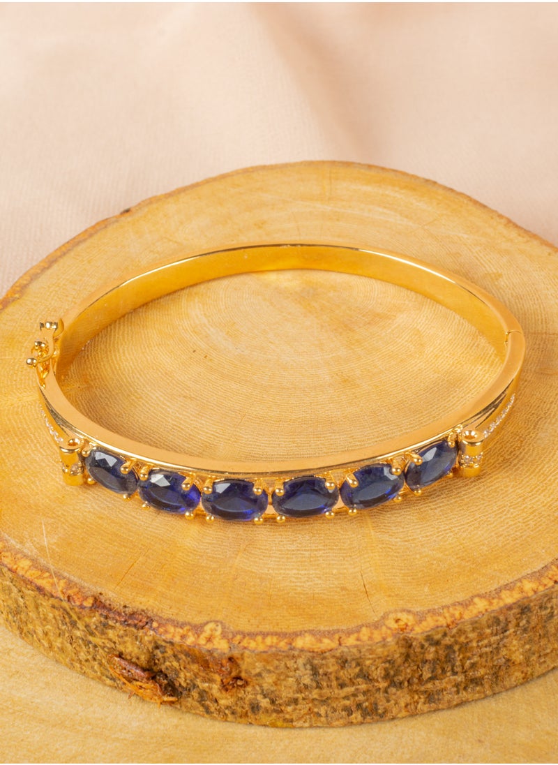 The Black Pearl Accessories - Blue Zirconic Platinum Bracelet - Image 1