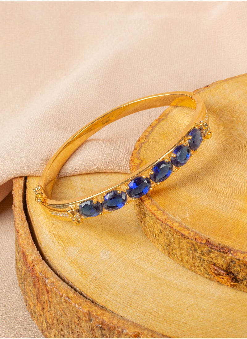 The Black Pearl Accessories - Blue Zirconic Platinum Bracelet - Image 1