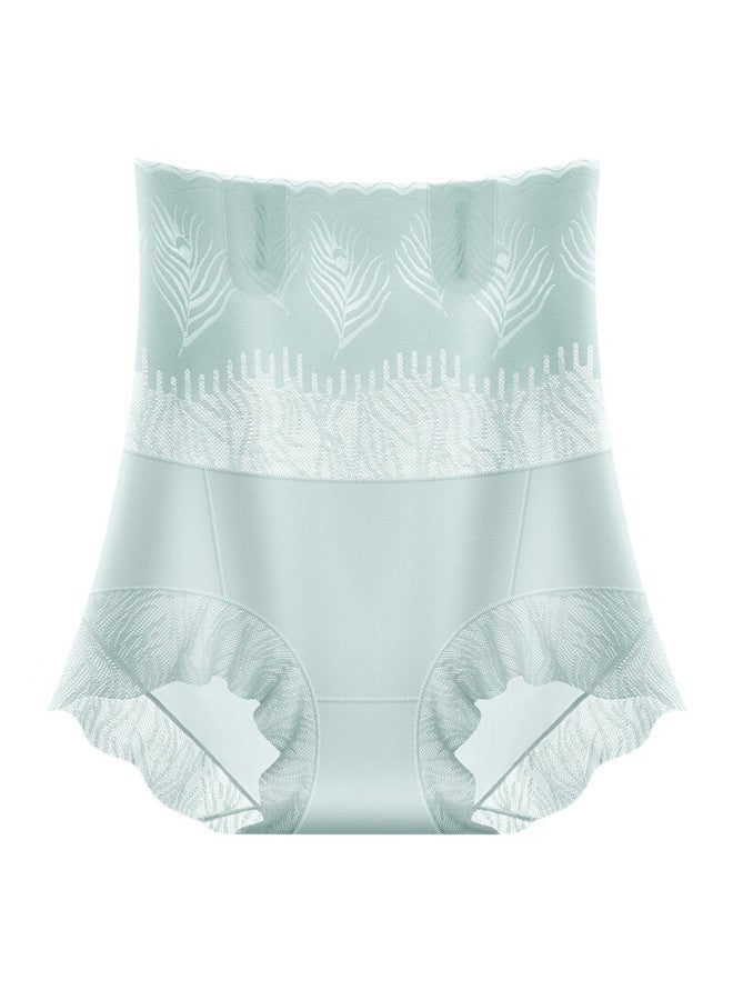 Mei Ya Ting Meiyating High-waisted Tummy Control Ice Silk Seamless Lace Breathable Panties For Women, Shaping, Thin Summer Style, No Wedgie Triangle Briefs - Image 3