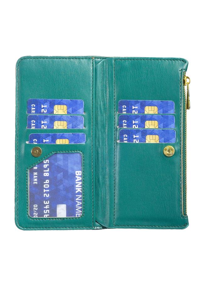 S-TOP Case For OPPO Realme C35 Diamond Lattice Zipper Wallet Leather Flip Phone Case - Image 5