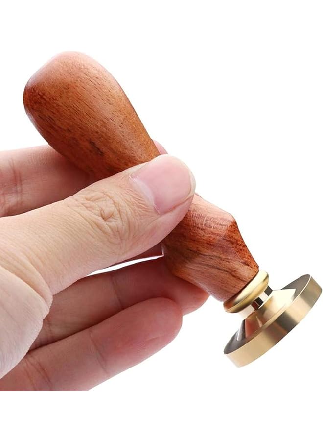 كوزي ختم الشمع الكلاسيكي اليدوي المزخرف بالمعدن على شكل وردة أنيقة ورؤوس نحاسية ومقبض خشبي كلاسيكي وعصي شمعية لختم بطاقات الدعوات ودعوات الزفاف والورد - Image 2