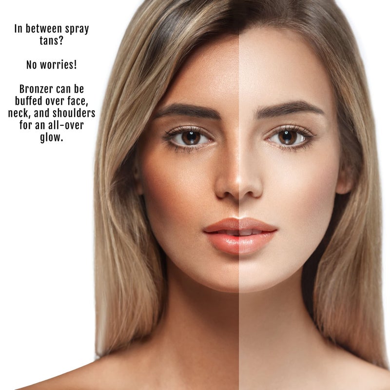 BaeBlu Organic Bronzer 100% Natural Matte Pressed Powder, Made in USA, Radiant Sun - Image 3