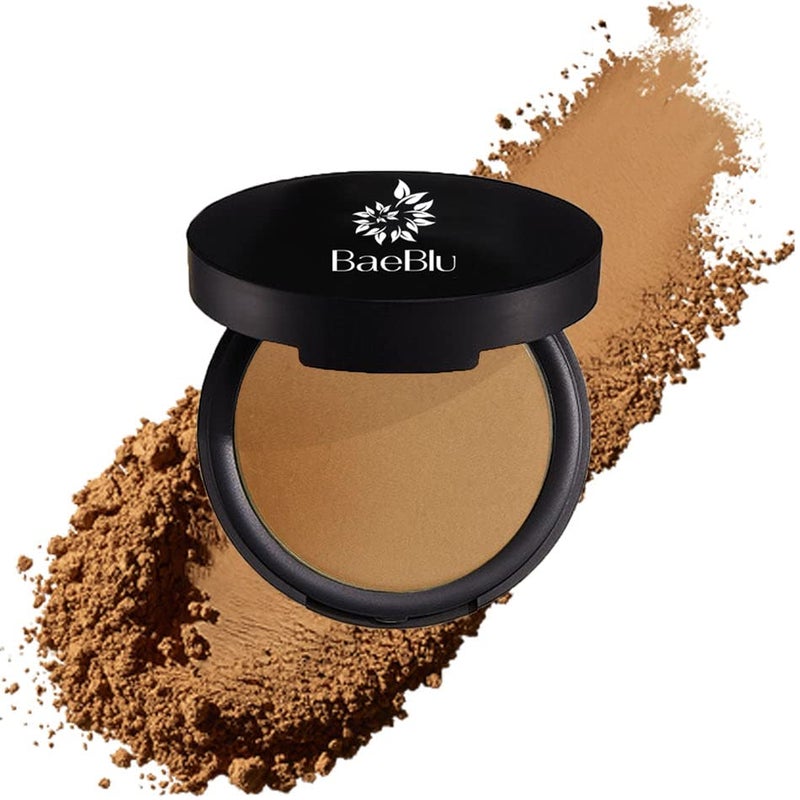 BaeBlu Organic Bronzer 100% Natural Matte Pressed Powder, Made in USA, Radiant Sun - Image 1