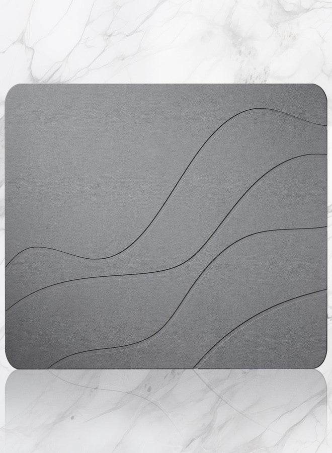 Kitchen Kite Diatomaceous Earth Bath Mat - Quick-Dry Mineral Mat for Bathroom & Showers - Non-Slip, Super Absorbent & Instant Drying Bath Mat (24"x16", Granite) - Image 1