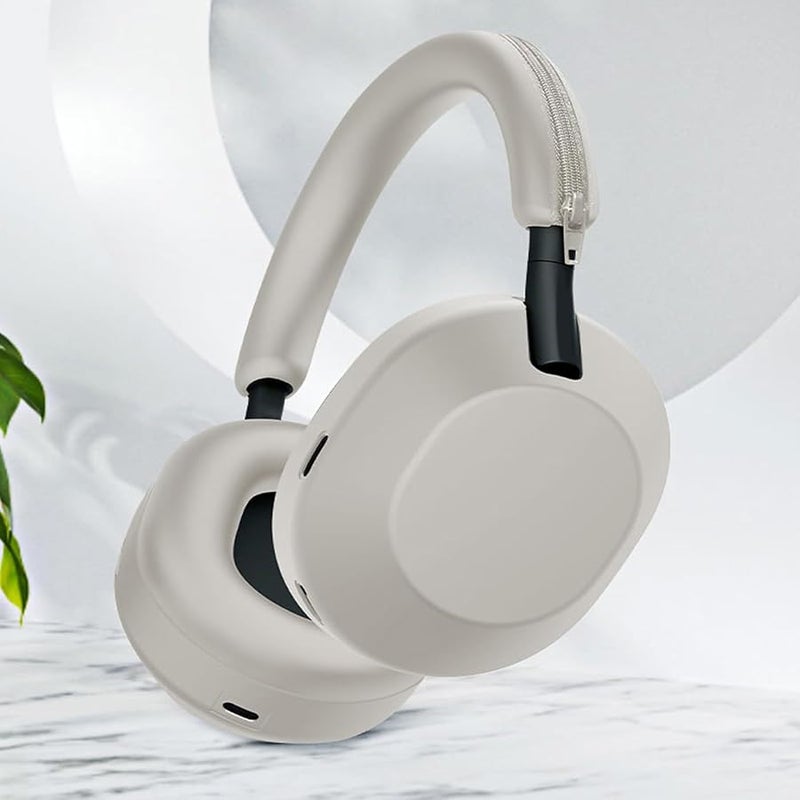 Navy Blue Silicone Ear Cup Protectors For Sony WH1000XM6 Headphones Thick Memory Foam Covers - Image 3