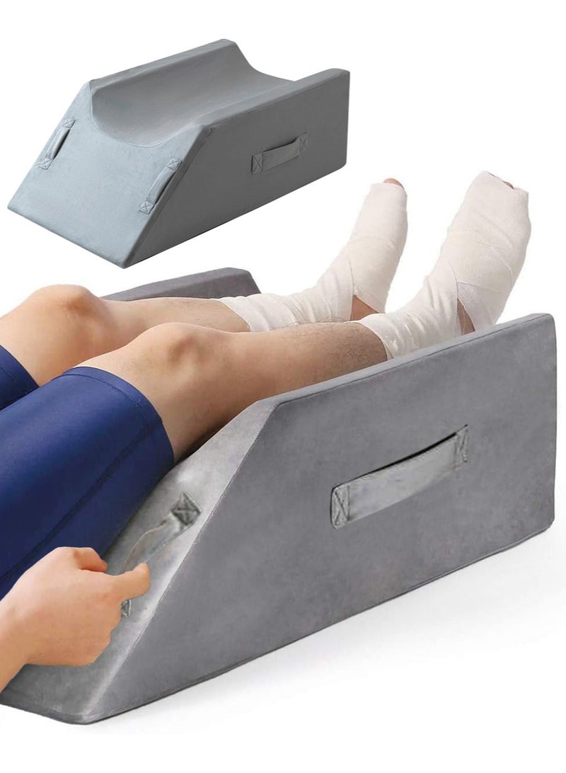 WALALLA Portable Leg Elevation Pillows, Cooling Memory Foam Leg Lift Pillow, Wedge Pillow, Multifunctional Knee Pillow, Reading Working Pillow with Handles for Sleeping, Blood Circulation - Image 1
