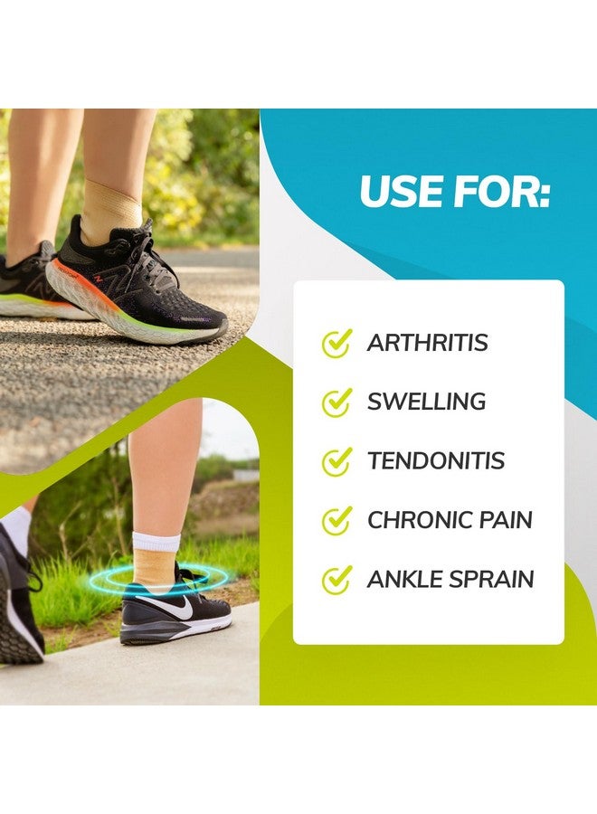 BraceAbility Elastic Ankle Support Brace - Lightweight Slip-on Compression Sleeve for Gymnastics, Dance, Sports, Running, and Sprained Foot Swelling (M) - Image 5