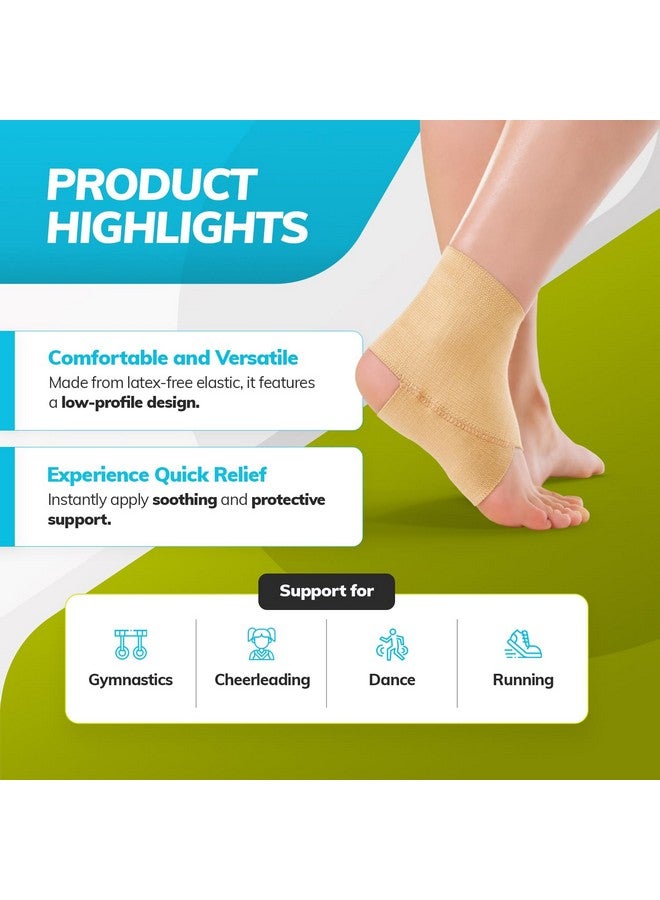 BraceAbility Elastic Ankle Support Brace - Lightweight Slip-on Compression Sleeve for Gymnastics, Dance, Sports, Running, and Sprained Foot Swelling (M) - Image 3