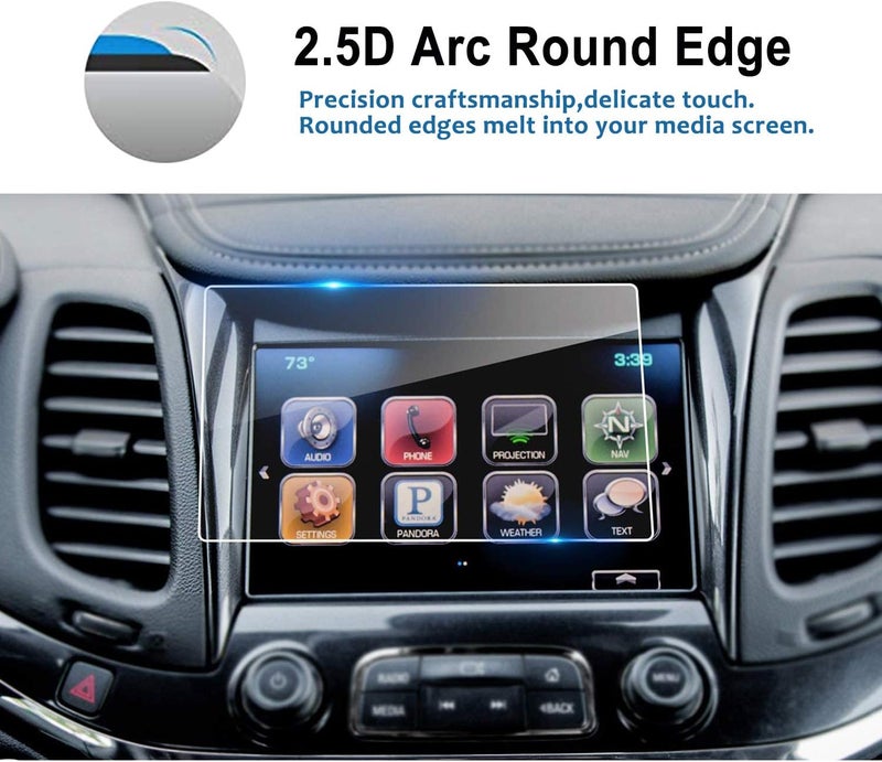 LFOTPP 9H Tempered Glass Center Touch Screen Protector for Chevrolet Impala 8in MyLink 2014-2018 Car Navigation - Image 5