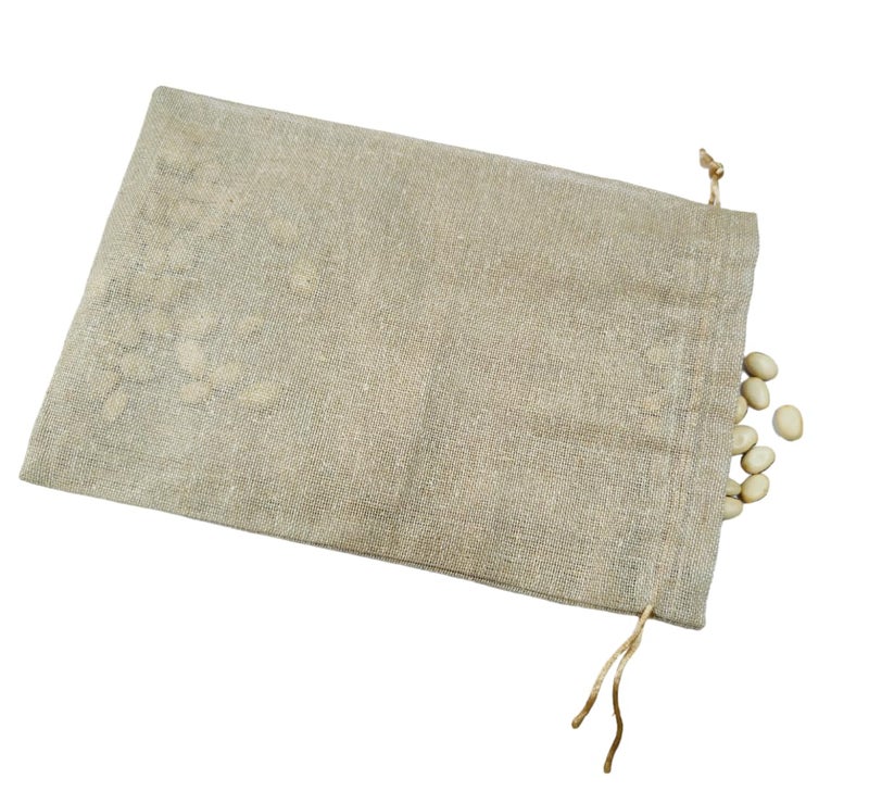 Just Flowers 12 Inch X 8 Inch Jute Potli Bags Large Size, Jute Bags For Shagun Gifts, Return Gifts, Dry Fruits, Wedding Women Gift Packing (Plain Large Jute Pouches Pack Of 10),Natural - Image 4