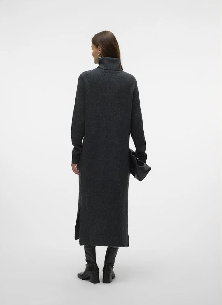 VERO MODA Rollneck Knitted Midi Dress