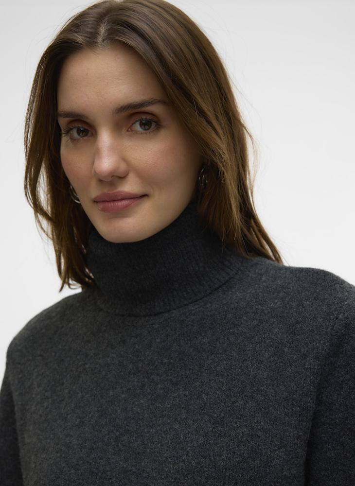 فيرو مودا فستان ميدي بياقة عالية - Image 3