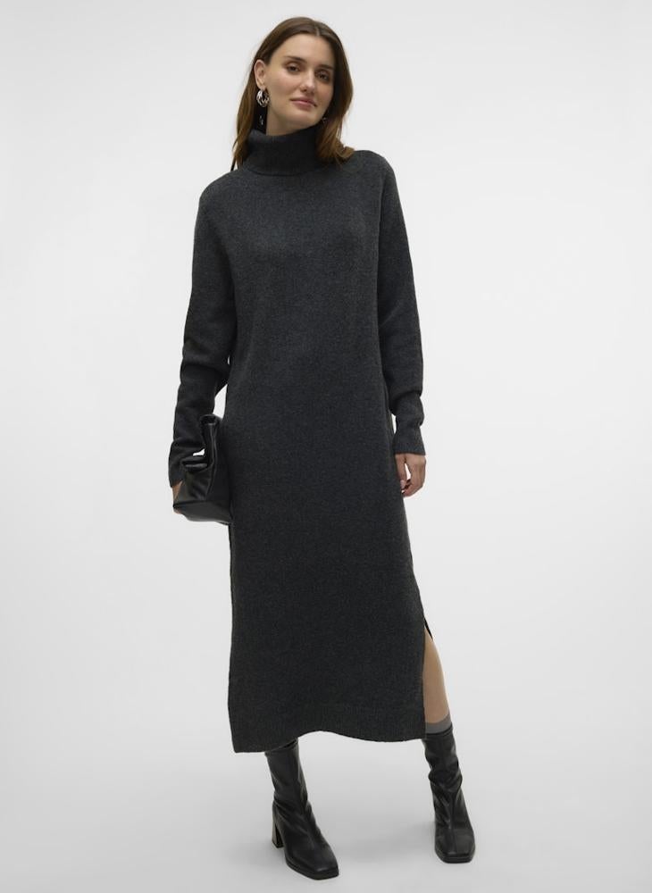 فيرو مودا فستان ميدي بياقة عالية - Image 4