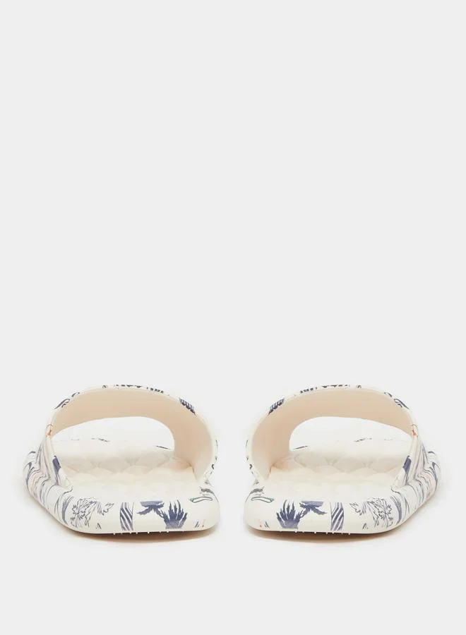 Take Two Take Two Printed Thick Sole Slippers