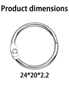 HaHaHai 35 Pieces Binder Rings, Metal Rings for Index Cards, Silver Loose Leaf Binder Rings for Paper, School, Home or Office (24mm)  - Image 5