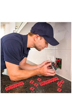 Excefore 36Pcs Electrical Outlet Spacers, Red Outlet Spacers for Electrical Box Outlet Spacers Shims Switch Receptacle Spacers Socket Spacers for Electrical Box or Loose Outlet Plug Fix Plastic  - Image 5