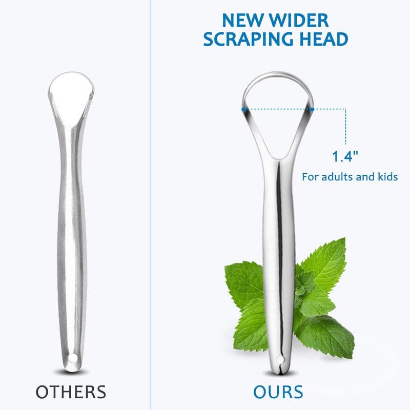Cafhelp 2-Pack Stainless Steel Tongue Scraper - Image 4