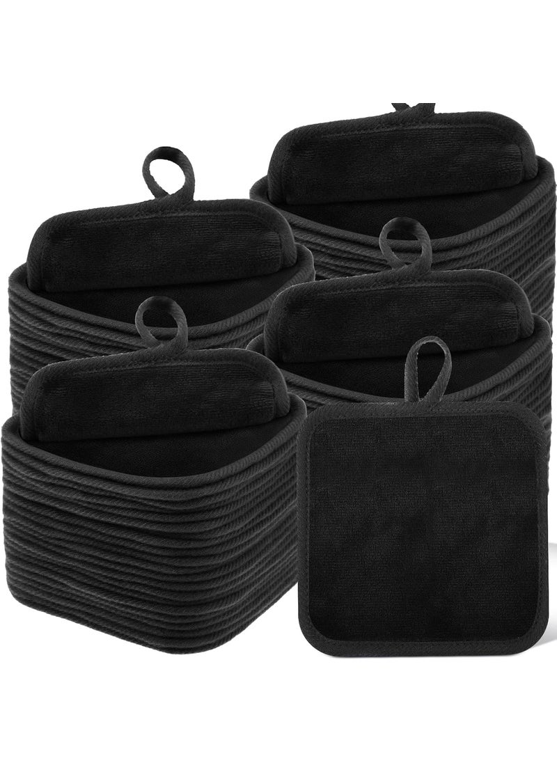 Moukeren - 32 Pcs Makeup Remover Pads 5 x 5 Inch Soft Reusable Makeup Remover Cloths for Eye Face Cloth Microfiber Washable Makeup Remover Towel Makeup Removal Cleaning Cloth for Women Black - Image 1