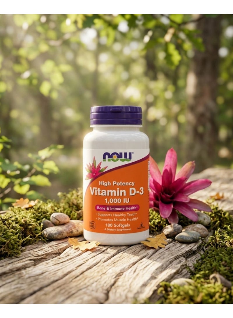 Vitamin D-3 1000 IU 180 Softgels