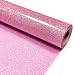MerryMade Pink Glitter Heat Transfer Vinyl 12 x 5 ft HTV for Shirts Glitter HTV for All Cutter Machine Easy to Cut Weed for Heat Vinyl Design Pink - Image 2