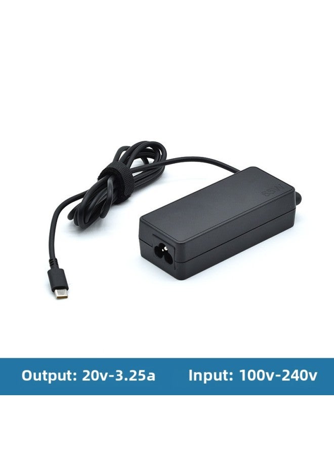 For Lenovo 45W65W90W95W Notebook Power Adapter 20V3.25A Charger Type-c Interface-Color:Old 65w Type-c Pd Fast Charging-Specification:Power Supply + Neutral Power Cord (compatible With Domestic)