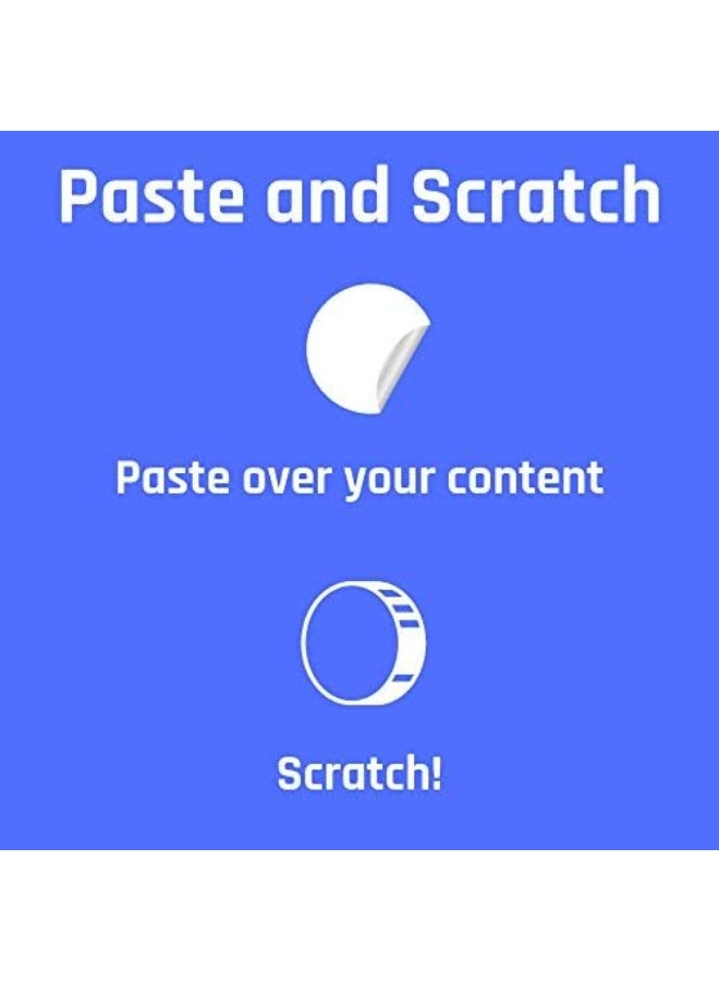 150 Pack, 1" Scratch Off Stickers Labels, Round Circle - Silver - Image 4