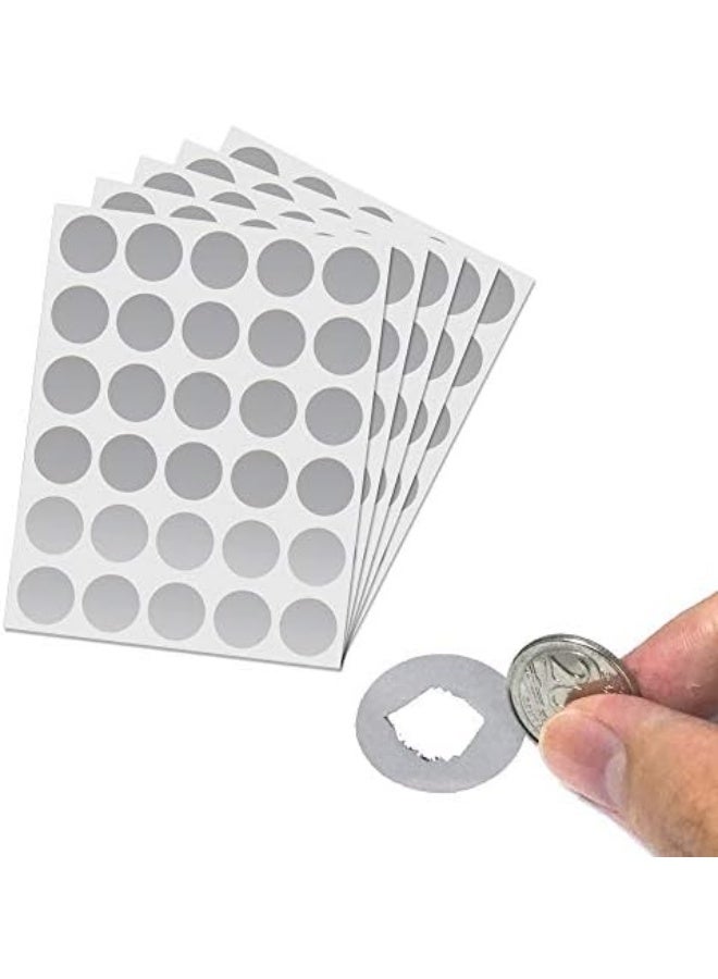 150 Pack, 1" Scratch Off Stickers Labels, Round Circle - Silver - Image 1
